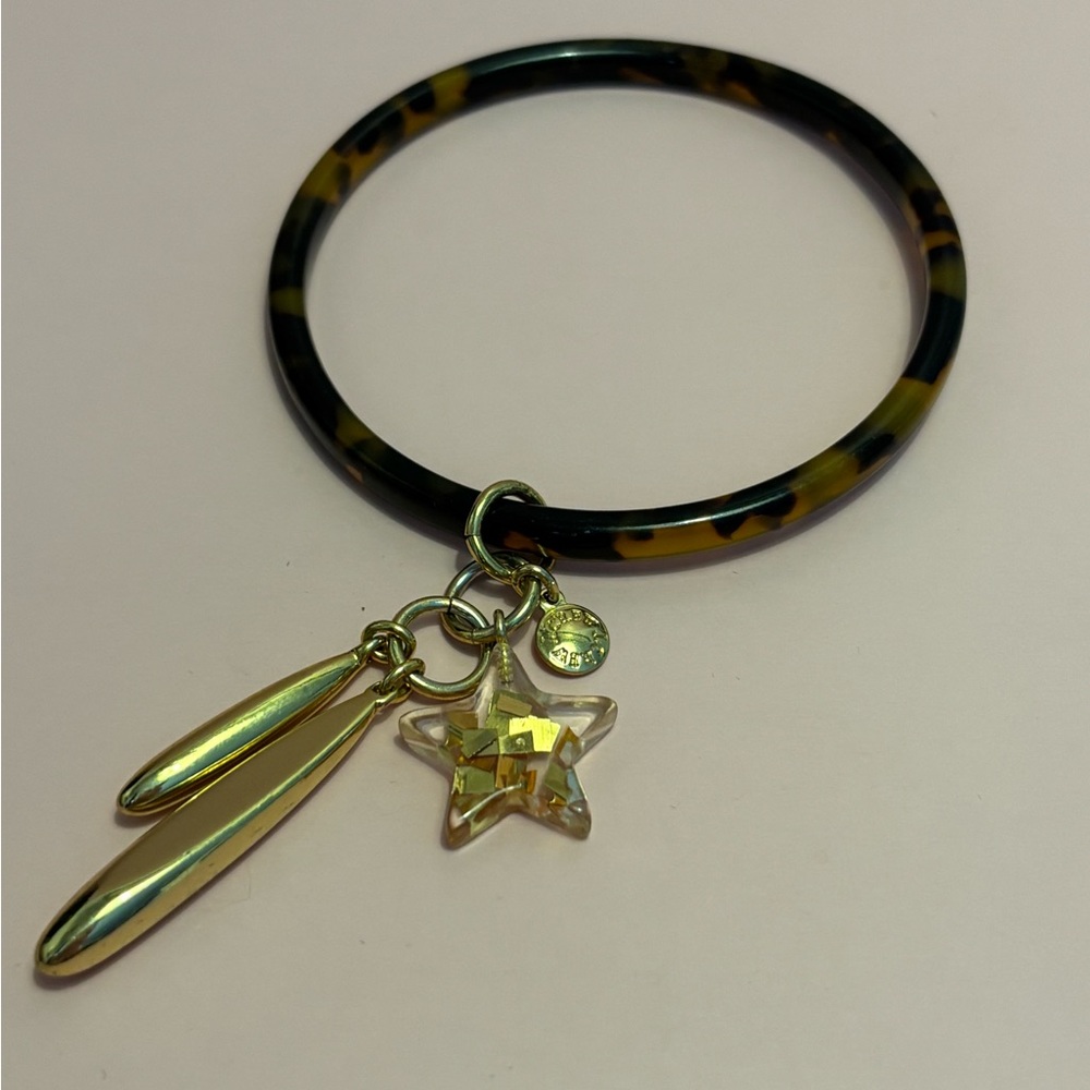 J.Crew Gold Tone Tortoise Shell Charm Bracelet